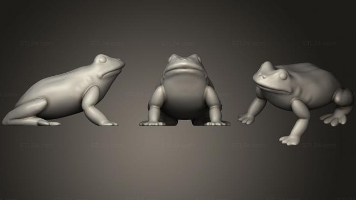 Статуэтки животных (Древесная лягушка (1), STKJ_1567) 3D модель для ЧПУ станка